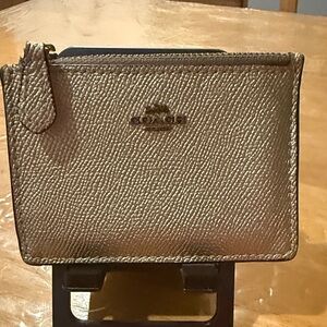 Coach Metallic Gold Leather Pouch